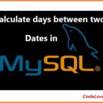 Calculate days between two dates in MySQL