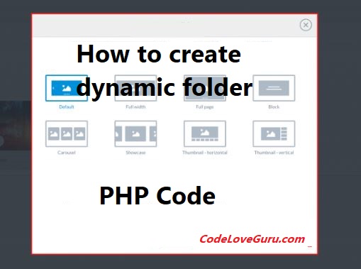 How to create dynamic folder in php