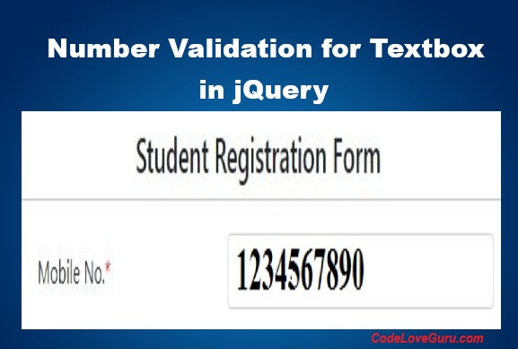 Number Validation for Textbox in jQuery4