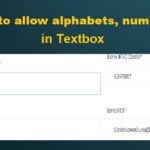 How to allow alphabets numbers in textbox