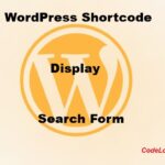 WordPress Shortcode Display Search Form
